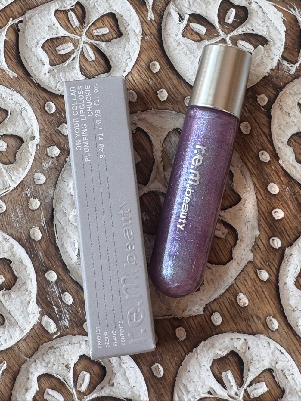 REM Beauty On Your Collar Plumping Lip Gloss Chuckie Iridescent Lavender